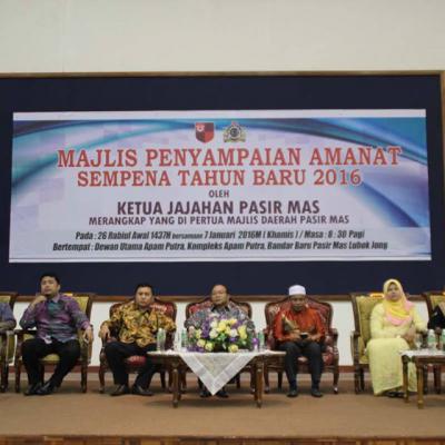 Majlis Penyampaian Amanat Sempena Tahun Baru 2016