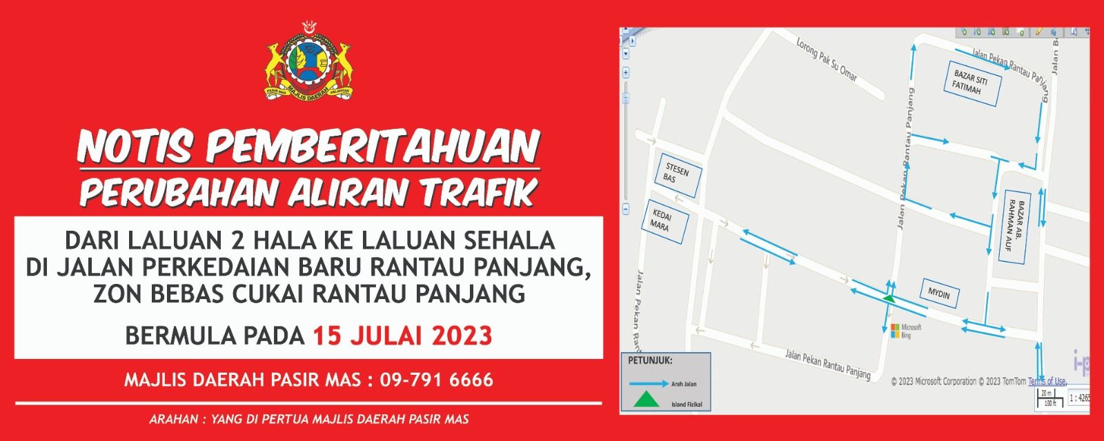 NOTIS%20PEMBERITAHUAN%20PERUBAHAN%20ALIRAN%20TRAFIK%20ZON%20BEBAS%20CUKAI%20RANTAU%20PANJANG Fcde2426